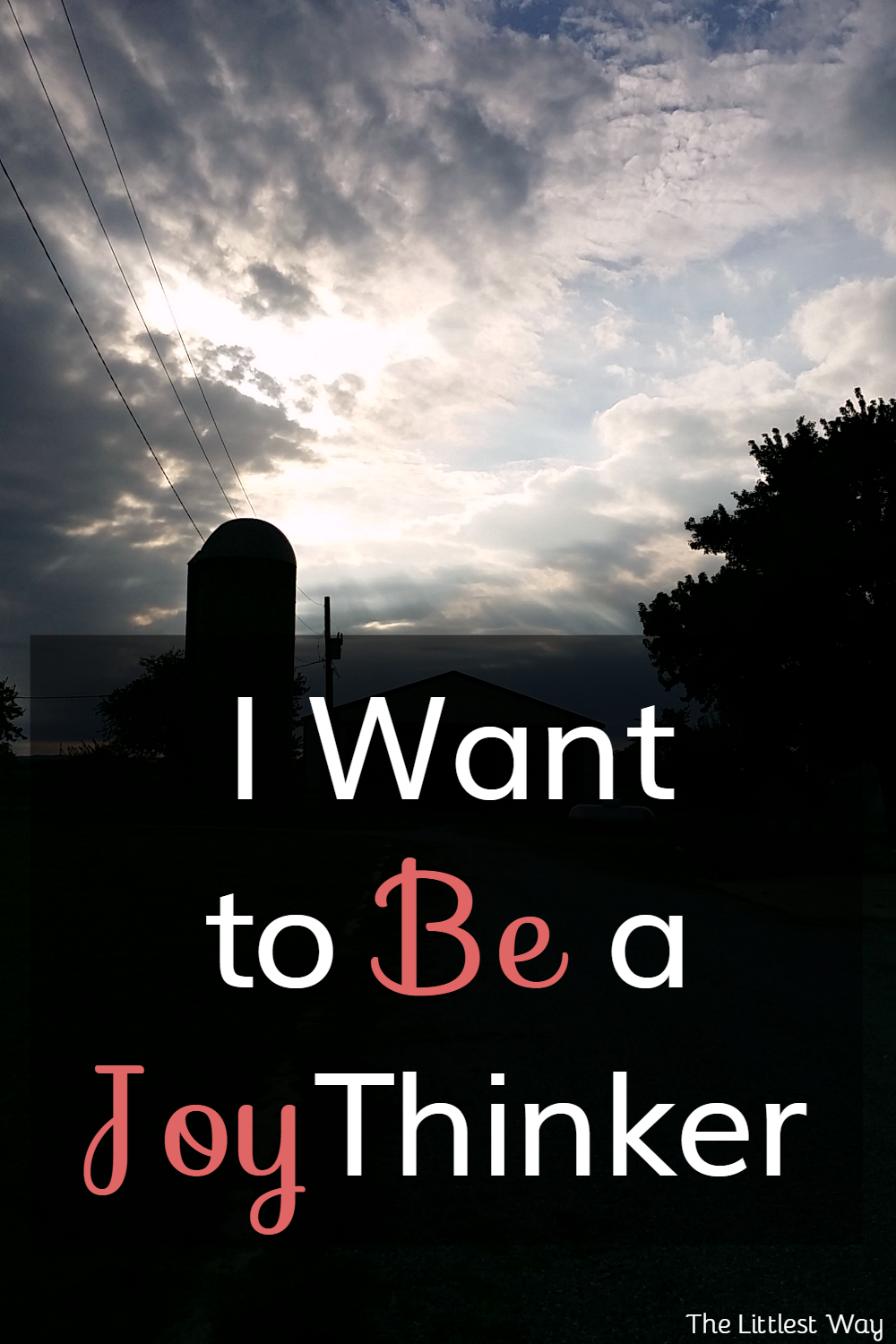 The Littlest Way: I Want to Be a Joy Thinker