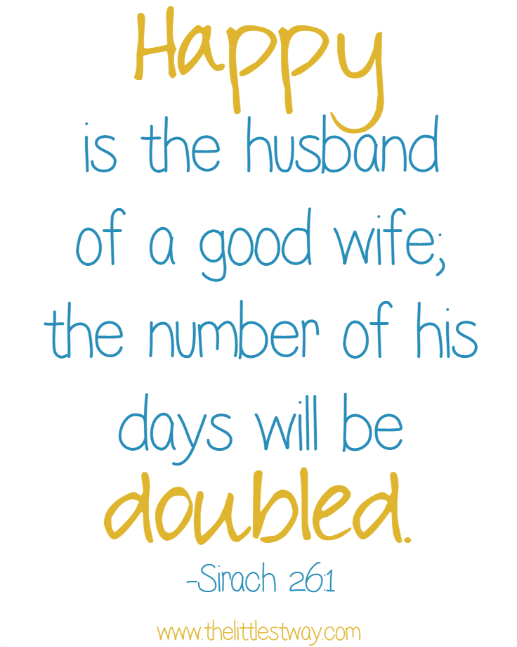 A Good Wife Makes Her Husband Happy Sirach 26:1