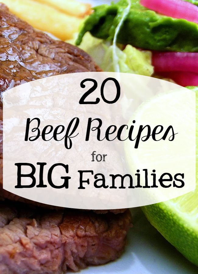 recipes for big families