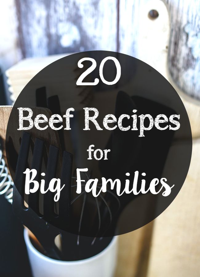 recipes for big families