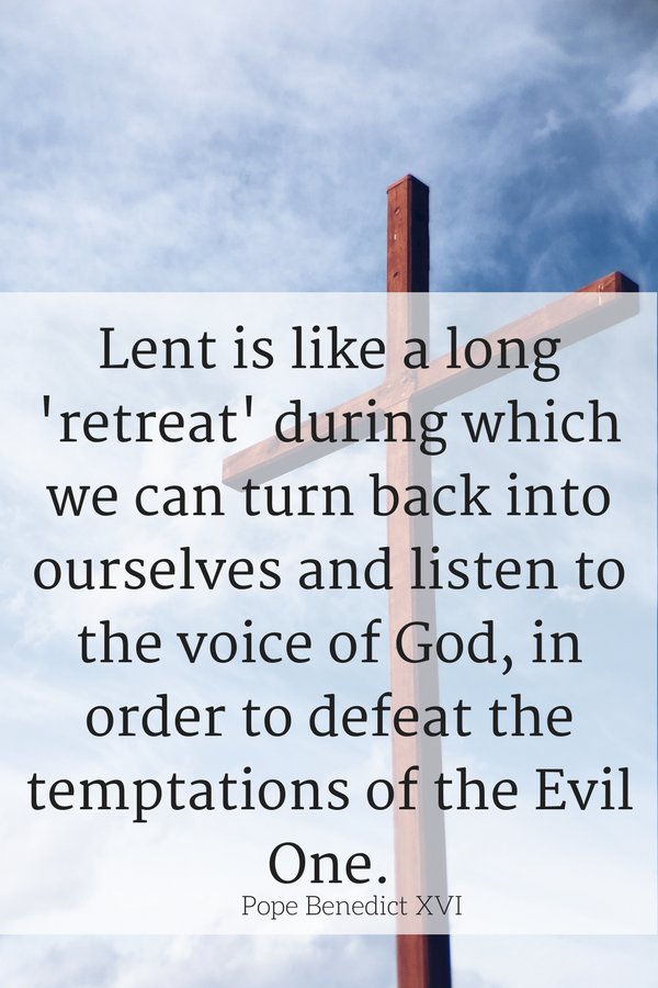 Lent Devotional for Women quote from Benedict XVI.