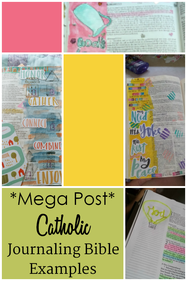 Catholic Journaling Bible Mega Post Filled with Examples.