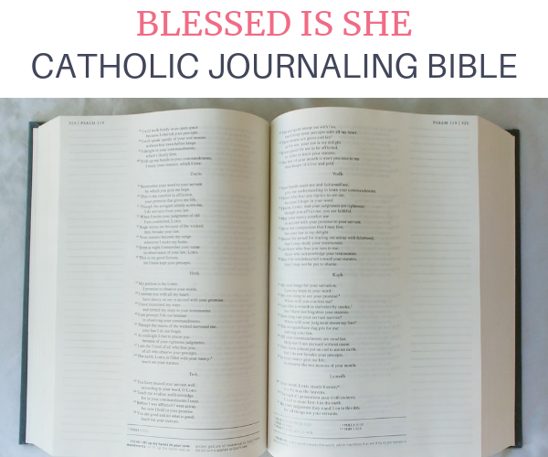 Blessed is She Catholic Journaling Bible picture inside.